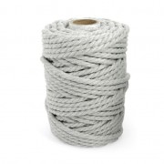 Bobine de cordon en coton pour macramé 5 mm - Gris Clair x 50m|raw }}