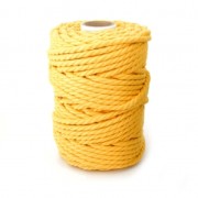 Bobine de cordon en coton pour macramé 5 mm - Jaune x 50m|raw }}