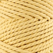 Bobine de cordon en coton pour macramé 5 mm - Jaune x 50m