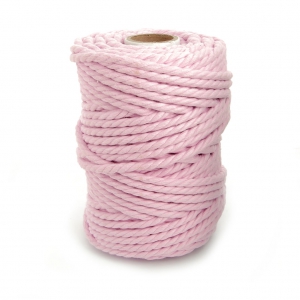 Bobine de cordon en coton pour macramé 5 mm - Blush x 50m
