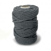 Bobine de cordon en coton pour macramé 5 mm - Gris Foncé x50m|raw }}