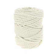 Bobine de cordon en coton pour macramé 7 mm Ecru x 50m|raw }}