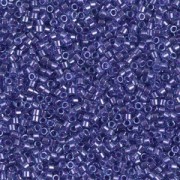 Miyuki Delica 11/0 DB0284 - Luster Aqua Lined Sparkling Purple x8g