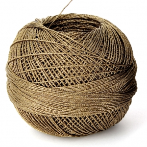 Fil en polyester Liz Metallic taille 20 Mocha Brown n°314 x146m