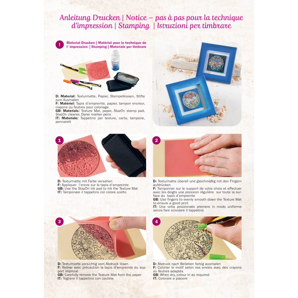 Plaque De Texture Tapis D Empreinte Pour Pate Polymere 9 Cm Butterfly Perles Co