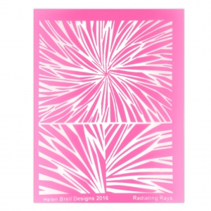 Silk Screen Helen Breil pour pâte polymère 95x130 mm - Radiating Rays