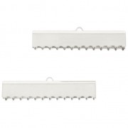 Embouts griffes à serrer 40 mm pour la création de bijoux fantaisie Placage argent fin x2|raw }}