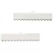 Embouts griffes à serrer 40 mm pour la création de bijoux fantaisie Placage argent fin x2