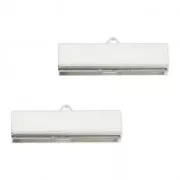 Embouts à serrer lisses 30 mm pour la création de bijoux fantaisie Placage argent fin x2