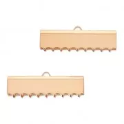 Embouts griffes à serrer 30 mm pour la création de bijoux fantaisie doré rose x2