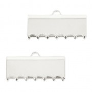 Embouts griffes à serrer 20 mm pour la création de bijoux fantaisie Placage Argent fin x2|raw }}