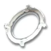 Serti griffe pour cabochon PureCrystal 4120 8x6 mm - Argenté x1
