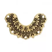 Intercalaire motif oriental 5 trous 23x14.5 mm doré vieilli x1