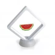 Cadre de présentation 3D pour tissages de perles ou autres objets 9x9 cm - Blanc