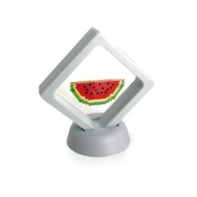 Cadre présentation 3D pour tissages de perles ou autres objets 7.5x7.5cm - Blanc|raw }}