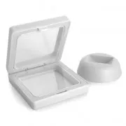 Cadre présentation 3D pour tissages de perles ou autres objets 7.5x7.5cm - Blanc