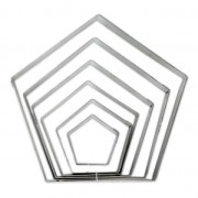 Emporte-pièces en métal pour modelage & loisirs créatifs 20 à 70 mm - Pentagone x6