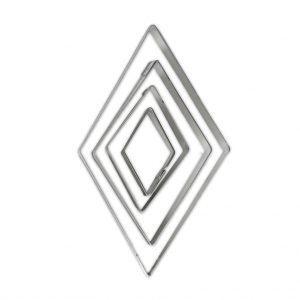 Emporte-pièces en métal pour modelage&loisirs créatifs 24 à 69 mm Losange x4