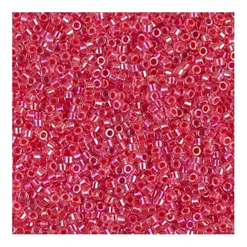 Miyuki Delica 11/0 DB0075 - Dark Coral Lined Crystal AB x8g