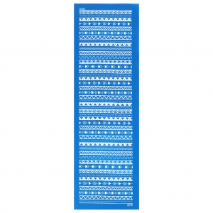 Silk Screen Moiko pour bracelet 26.5x8.5 cm - Motif Frises triangles aztèques 7.36