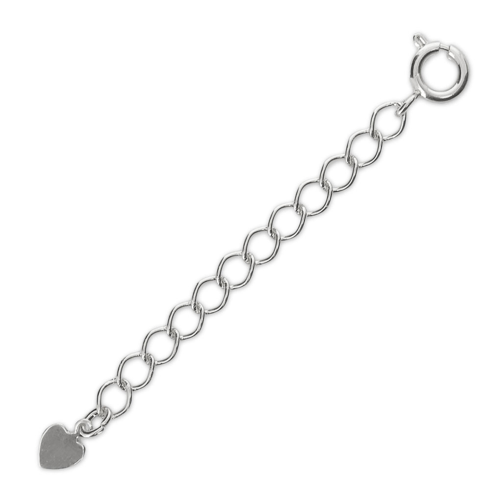 Extension De Chaîne Argent 925 Rhodié 6cm - Les Poulettes Bijoux : Ajoutez De L'Élégance à Vos Colliers