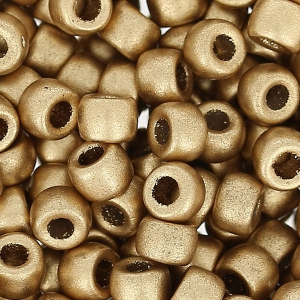 Perles de rocailles Matubo 8/0 - 3.15 mm Gold Mat x10g