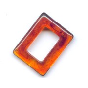 Rectangle 26 mm imitation Ambre x1
