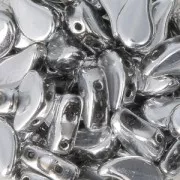 Perles en verre tchèque deux trous Paisley Duo 9x5.5 mm Labrador x10g