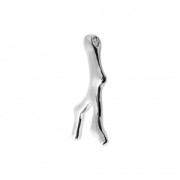 Pendentif Corail 18x9 mm pour la création de bijoux fantaisie DIY rhodié x1|raw }}