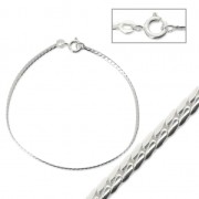 Bracelet maille gourmette bombée frappée 1.90 mm en Argent 925 x18cm|raw }}