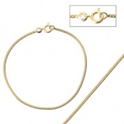 Bracelet maille gourmette bombée frappée 1.60 mm - Plaqué Or 3 microns x18cm|raw }}