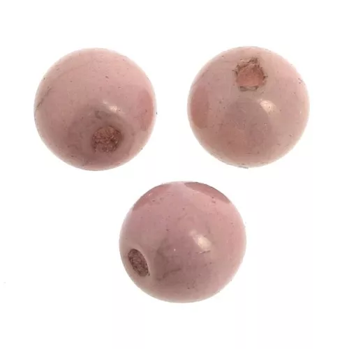 Perles en verre tchèque rondes 4 mm Opaque Luster Rose x50