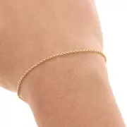 Chaîne maille jaseron 1.65 mm Plaqué Or 3 microns x50 cm