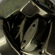 Perles en verre tchèque Carrier Bead 2 trous 9x17 mm Jet Green Luster x10|raw }}