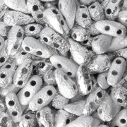 Perles en verre DropDuo® 2 trous 3x6 mm Etched Labrador Full x50