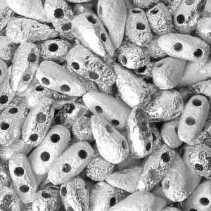 Perles en verre DropDuo® 2 trous 3x6 mm Etched Labrador Full x50