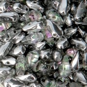 Perles en verre DropDuo® 2 trous 3x6 mm Crystal Vitrail Light x50