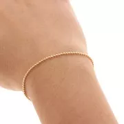 Chaîne maille boule 1.5 mm Doré à l'or fin x1m