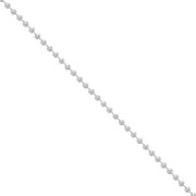 Chaîne maille boule 1,6 mm Placage argent fin x1m