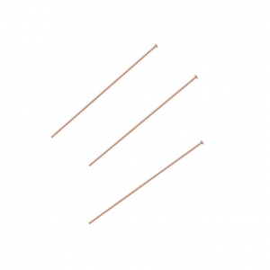 Clous tête plate 25x0.41 mm Rose Gold filled (or laminé)  x10