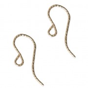 Crochets d'oreilles surface diamantée 11 mm en Gold filled (or laminé)    x2|raw }}