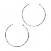 Boucles d'oreilles créoles boules 26 mm en Argent 925 x2|raw }}