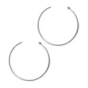 Boucles d'oreilles créoles boules 26 mm en Argent 925 x2