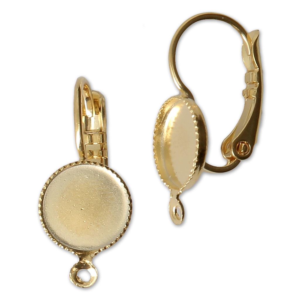 Dormeuses Antique Or 18k Avec Cabochon De Jais Gravé étoiles - Circa 1900