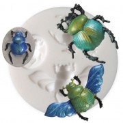 Mini moule silicone pour pâte polymère et pâte de métal Scarabée