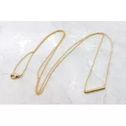 Tube droit 30 mm avec un trou de 1 mm de diamètre en bronze plaqué Or 3 microns