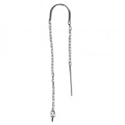 Chaines d'oreilles traversantes 48 mm pour semi-percées en Argent 925 x2|raw }}