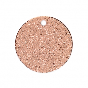 Sequins en métal diamanté rond 15 mm doré rose x5