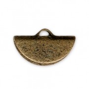 Embout pince demi-lune diamanté 14x8 mm bronze x1|raw }}