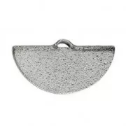 Embout pince demi-lune diamanté 20x11 mm Argenté x1
